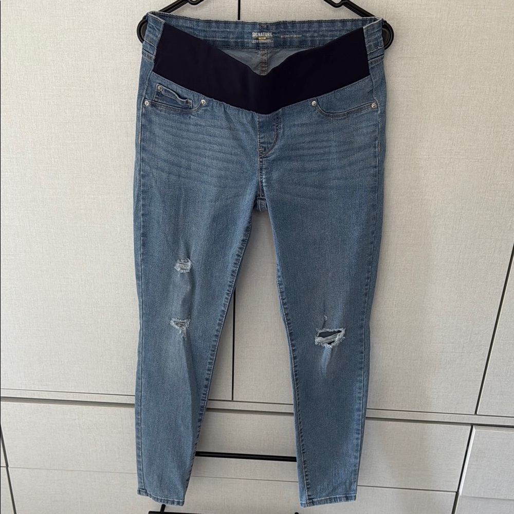 Maternity jeans Signature by Levi Strauss Blue with strong elastic belt